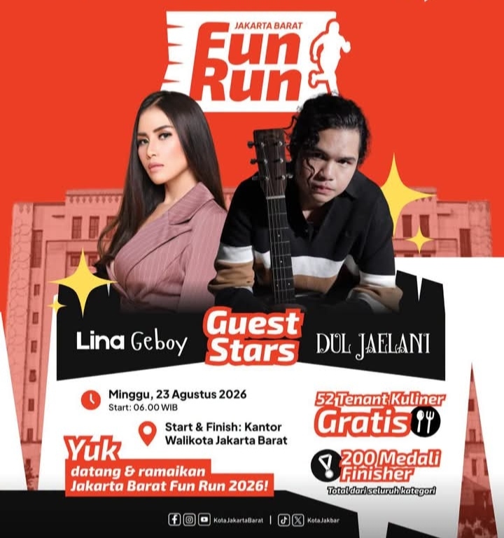 Jakarta Barat Fun Run 2026 Meriahkan HUT ke-81 RI, Siapkan 200 Medali untuk Pelari Tercepat